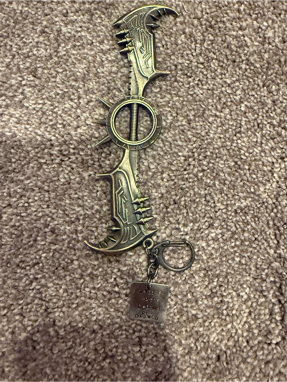 Antique Brass Tactical Keychain Pendant - Men Other Accessory
